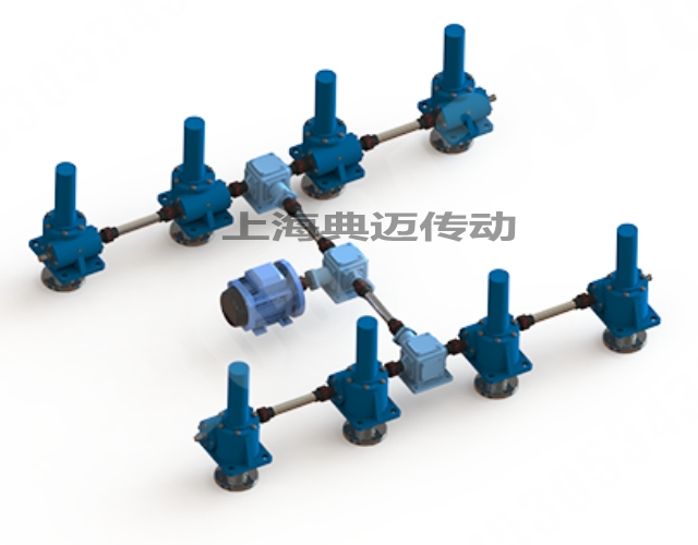 八臺聯(lián)動絲桿升降機平臺 絲杠升降平臺